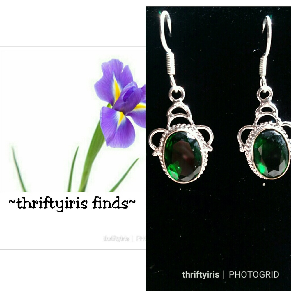Handmade Genuine Diopside Gemstone Earrings